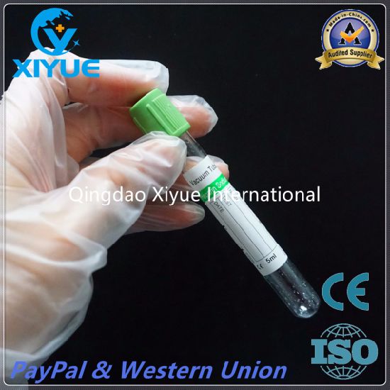 Medical Disposable Vacuum Blood Collettion Sodium Heparin Tube with Ce&ISO