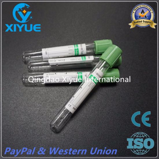 Medical Disposable Vacuum Blood Collettion Sodium Heparin Tube with Ce&ISO