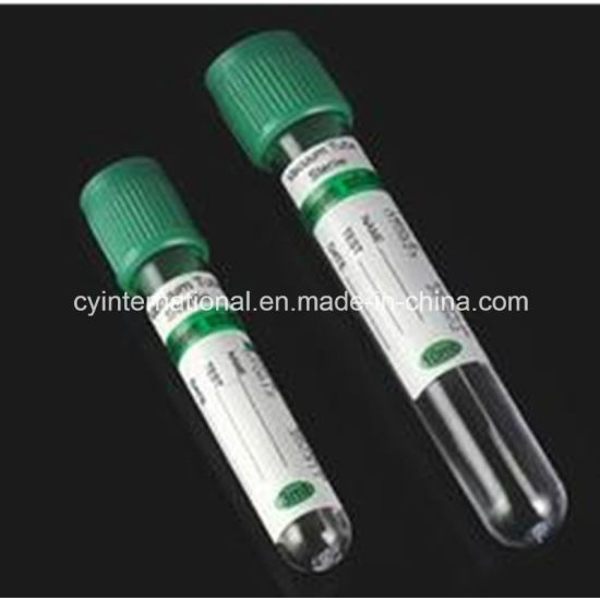 Medical Disposable Lithium Heparin Vacuum Blood Collection Tube