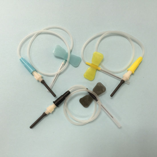 Sterile Comfortable Butterfly Safety Blood Collection Needles with ISO12485