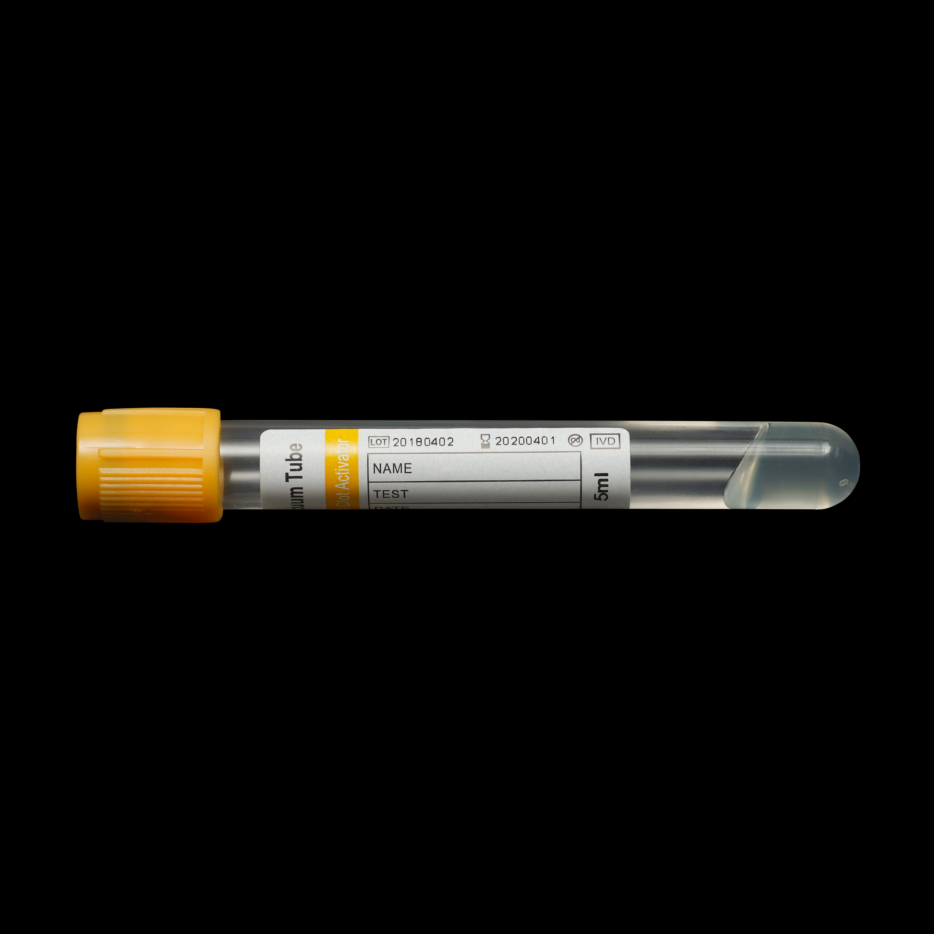 Gel+Clot Activator Vacuum Blood Collection Tube Yellow Cap