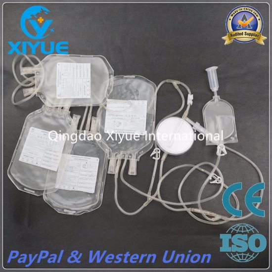 Ce&ISO Roll Welding Film Quadruple Blood Bag with Filter