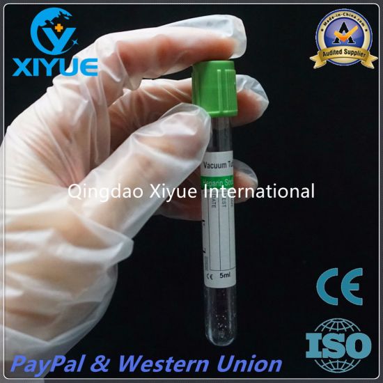 Medical Disposable Vacuum Blood Collettion Sodium Heparin Tube with Ce&ISO