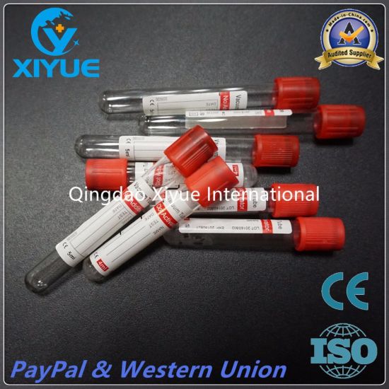 Ce & ISO Disposable Vacuum Blood Collection Clot Activator Tube with High Quality