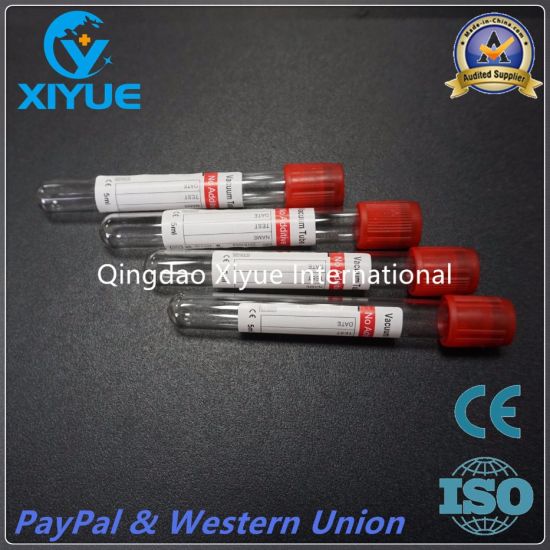 Disposable Vacuum Blood Collection Plain Tube with Ce & ISO