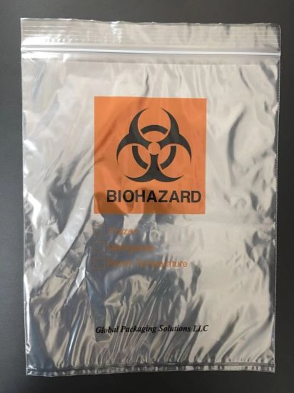 Disposable PP Bags Biohazard Biodegradable Specimen Carrier Bag