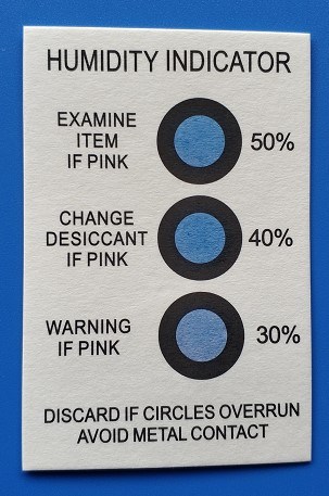 Blue Brown Environmental Protection Humidity Card Humidity Indicator Cards