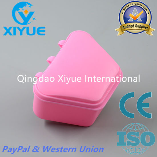 Pink High Quality Ladder Shape Denture Box