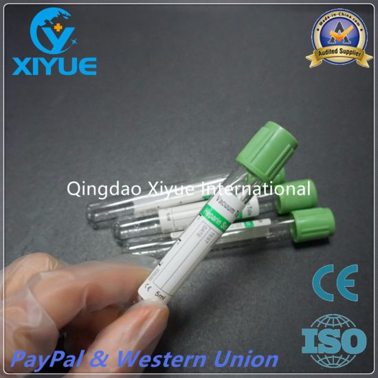 Medical Disposable Vacuum Blood Collettion Sodium Heparin Tube with Ce&ISO