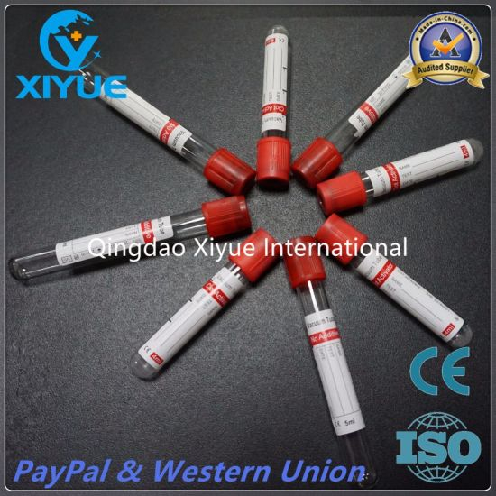Ce & ISO Disposable Vacuum Blood Collection Clot Activator Tube with High Quality